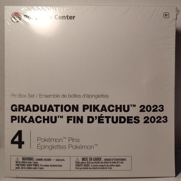 Pokemon TCG Pikachu & Eevee 2023 Graduation Hat And Enamel Pins Official Set - Picture 2 of 12